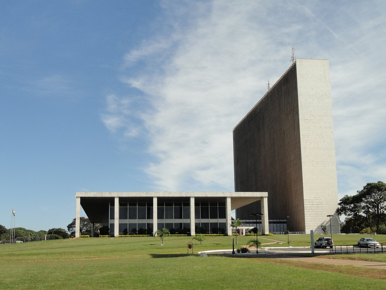 Fachada lateral do Palacio do Buriti, sede do governo do Distrito Federal