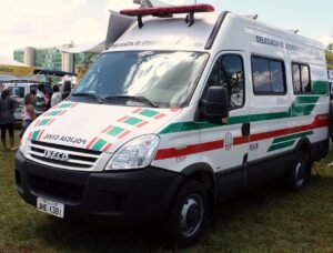 Unidade móvel da Delegacia de Atendimento à Mulher da Polícia Civil do Distrito Federal