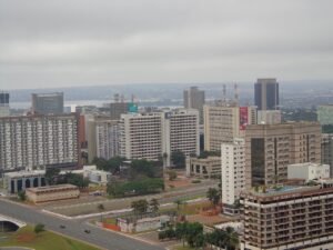 Vista aérea dos edifícios do Setor Comercial Sul, em Brasília