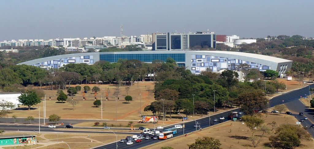 Centro de Convenções Ulysses Guimarães, em Brasília, visto do alto