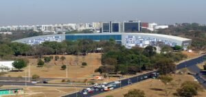 Centro de Convenções Ulysses Guimarães, em Brasília, visto do alto