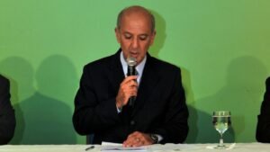 José Roberto Arruda durante pronunciamento no Governo do Distrito Federal em 2009
