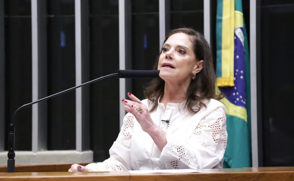 Sessão do Plenário da Câmara dos Deputados, com parlamentar discursando na tribuna