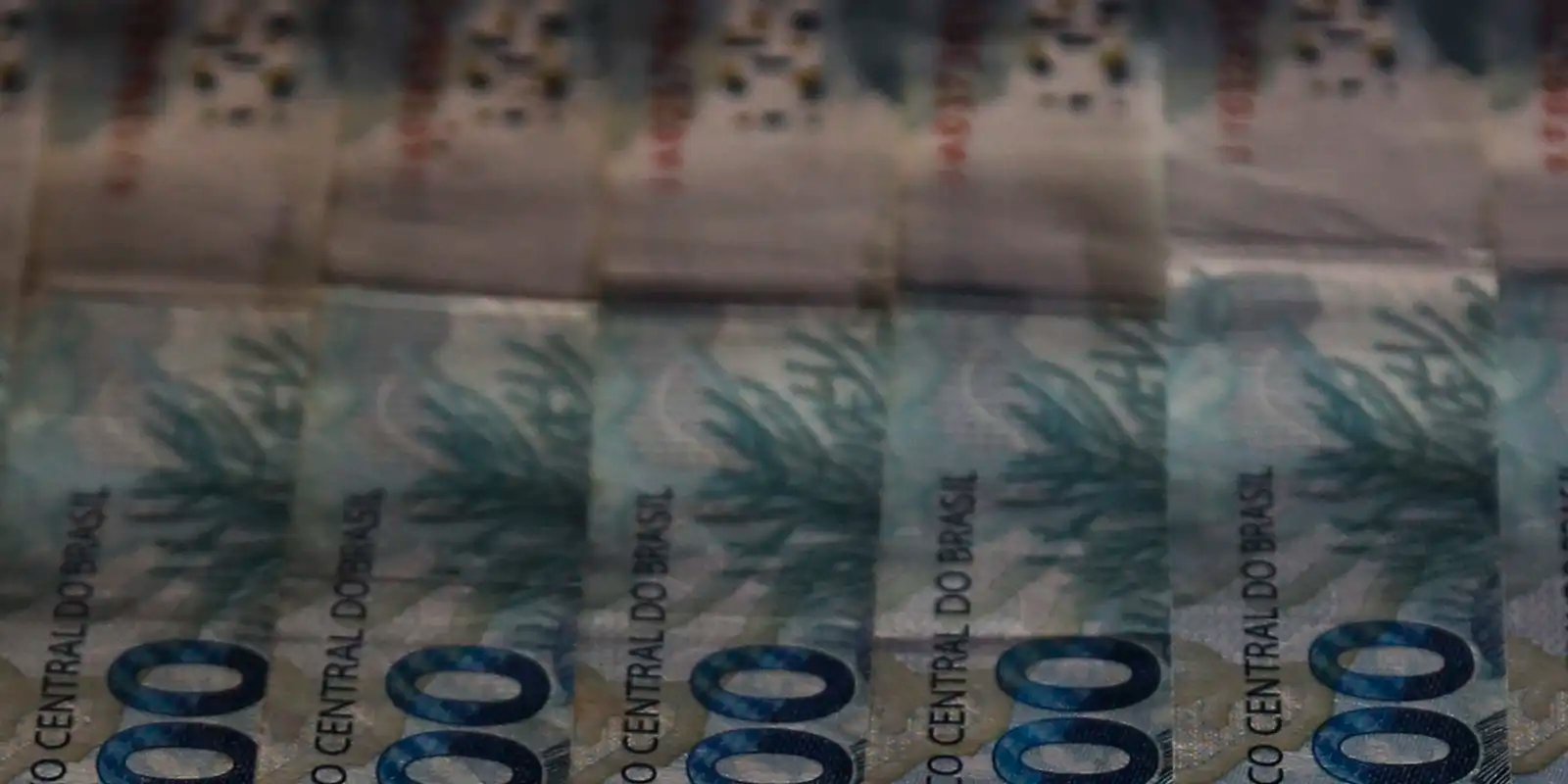 Cédulas de real do Banco Central, em close